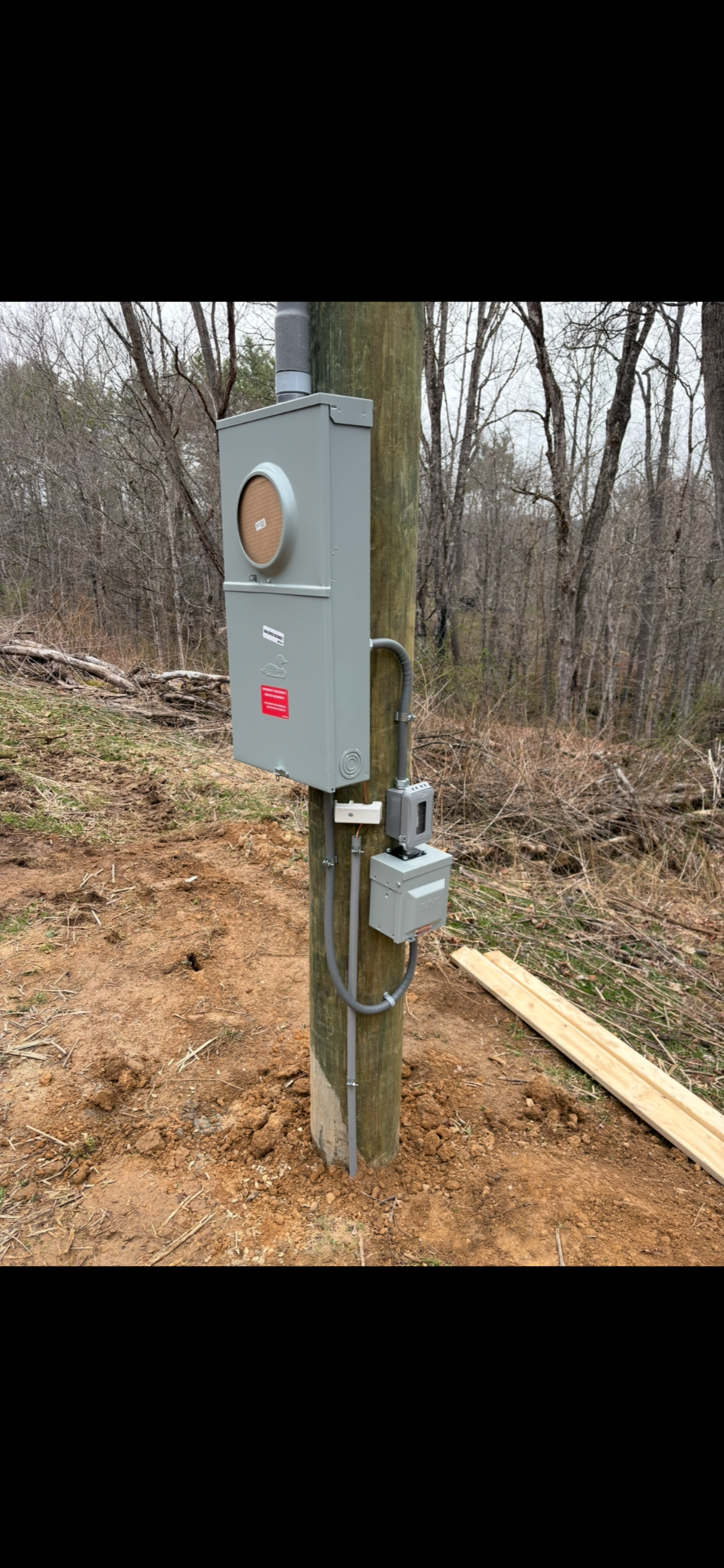 Service entrance meter install